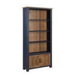 Splash of Blue - Large Open Bookcase with Doors